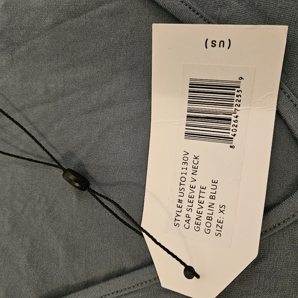 NWT Universal Standard Genevette goblin-blue v-neck top - Picture 10 of 11